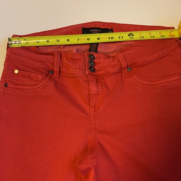 Torrid Red Ankle Cropped Skinny Jean Leggings - Women’s Size 16S - Picture 8 of 8